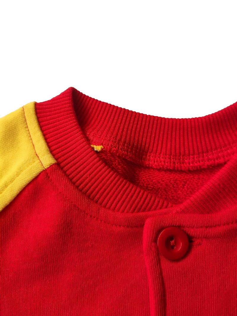 Flickor Färgblock Blixtlås Bomberjacka Barnkläder För Vår Höst