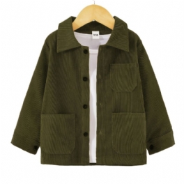 Pojkar Army Green Manchester Button Down Jacka Barnkläder