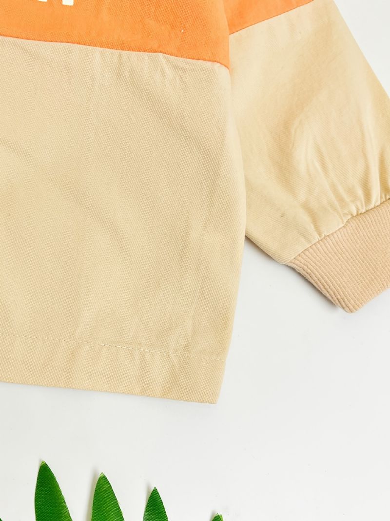 Pojkar Cotton Colorblock Zipper Jacka Höst Vinter Nya Barnkläder