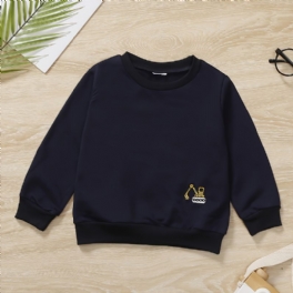 Pojkar Randig Casual Loose Sweatshirt Jacka