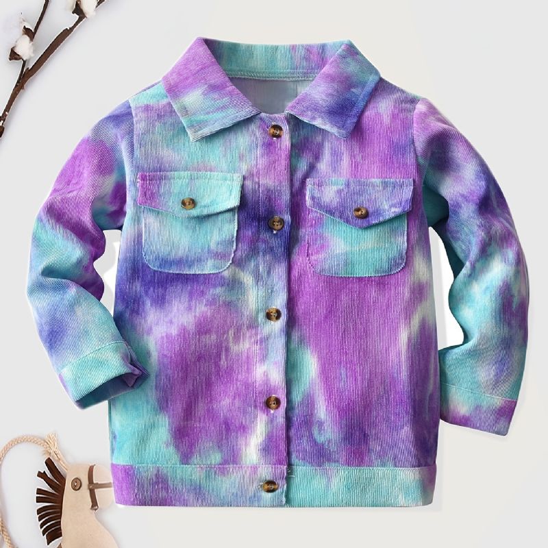 Pojkar Tie-dye Button-up Jacka Ytterkläder