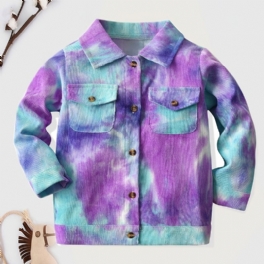 Pojkar Tie-dye Button-up Jacka Ytterkläder