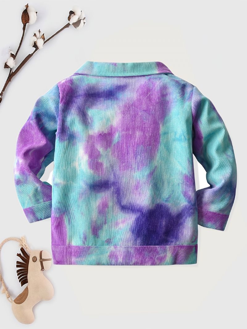 Pojkar Tie-dye Button-up Jacka Ytterkläder