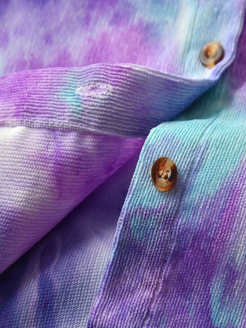 Pojkar Tie-dye Button-up Jacka Ytterkläder