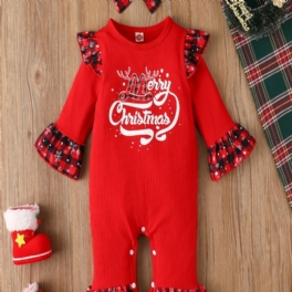 2st Kläder För Nyfödd Flicka Julklapp Långärmad Jumpsuit Bodysuit Söt Onesie Bebis Romper Outfits