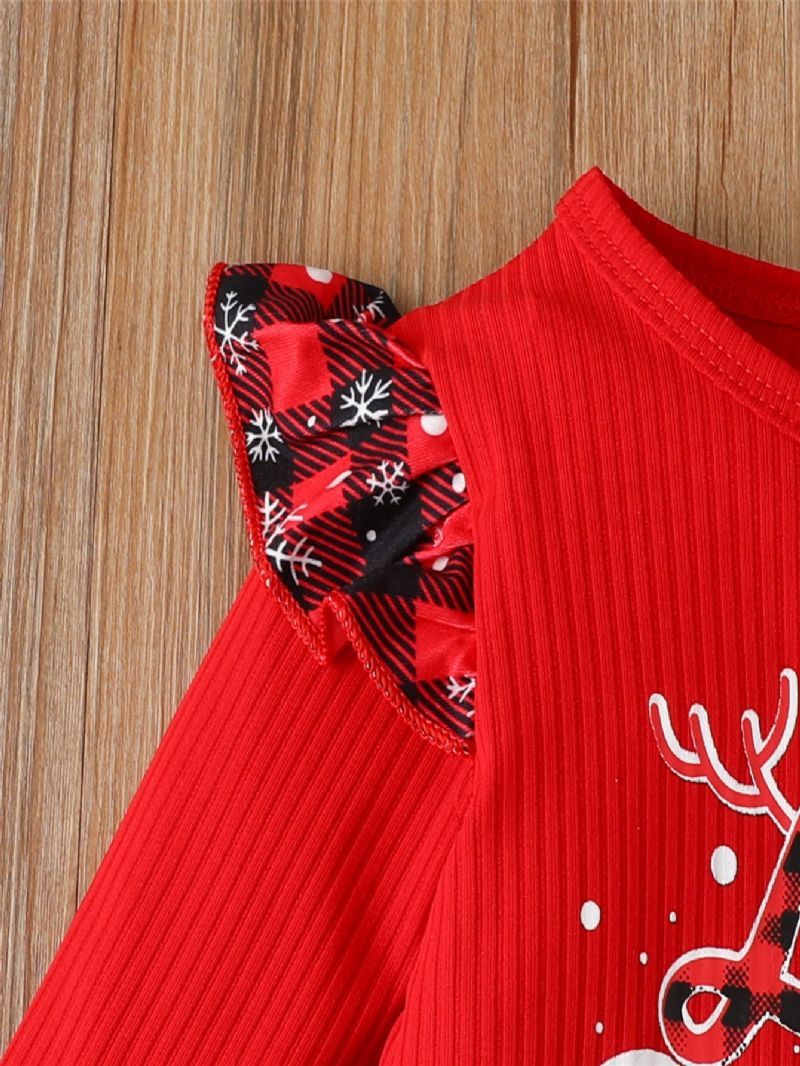 2st Kläder För Nyfödd Flicka Julklapp Långärmad Jumpsuit Bodysuit Söt Onesie Bebis Romper Outfits
