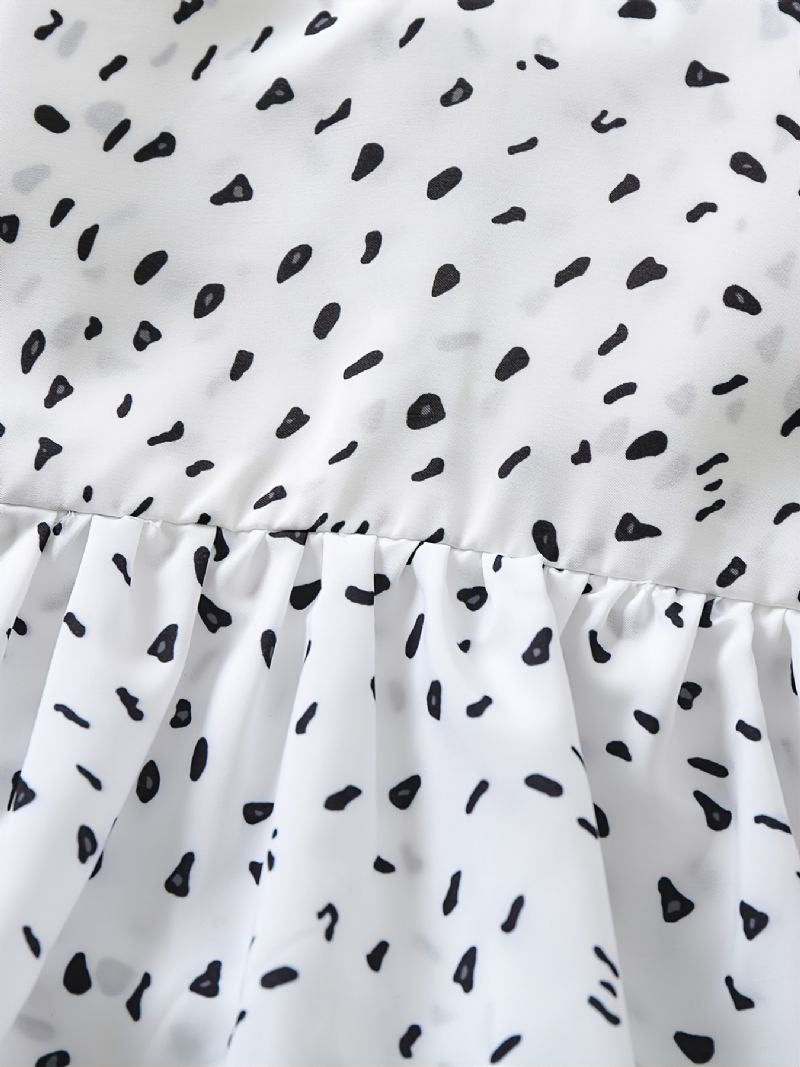 Bebis Flickor Söta Blommiga Tryck Rund Hals Långärmad Jumpsuit