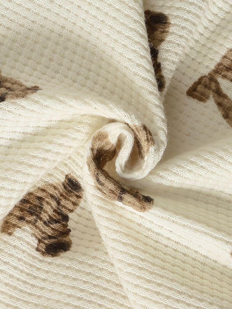 Bebis Pojkar Flickor Jumpsuits Med Björn Print Dekor