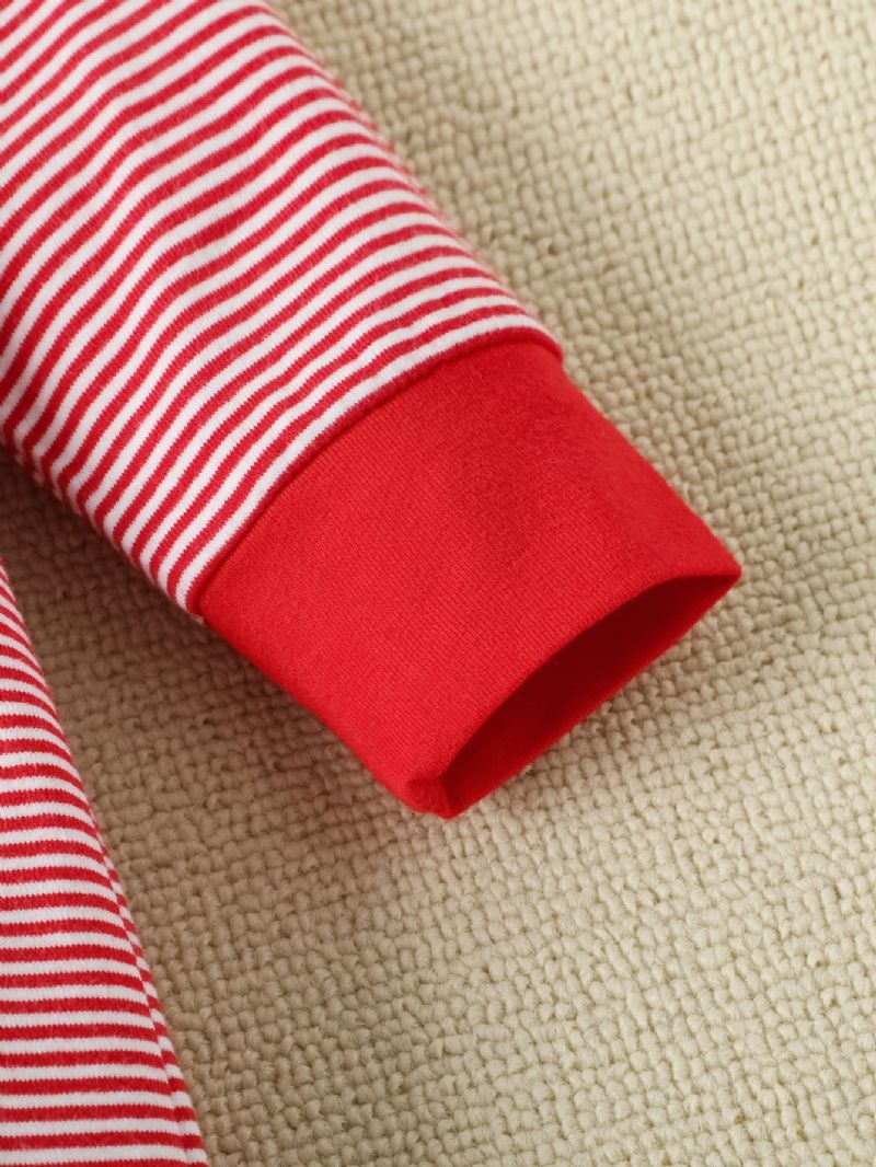 Nyfödd Jul Älgtryck Långärmad Jumpsuit