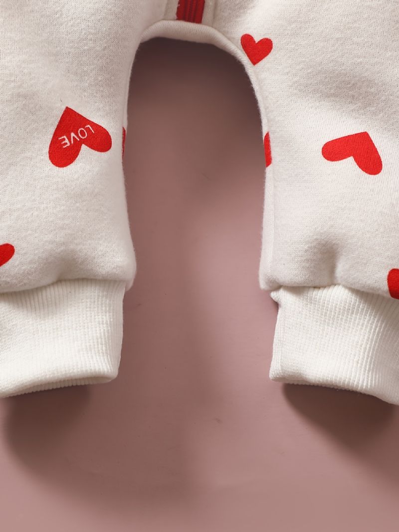 Nyfödda Flickor Snödräkt Hooded Strawberry Jumpsuit Romper För Vinter Bebiskläder