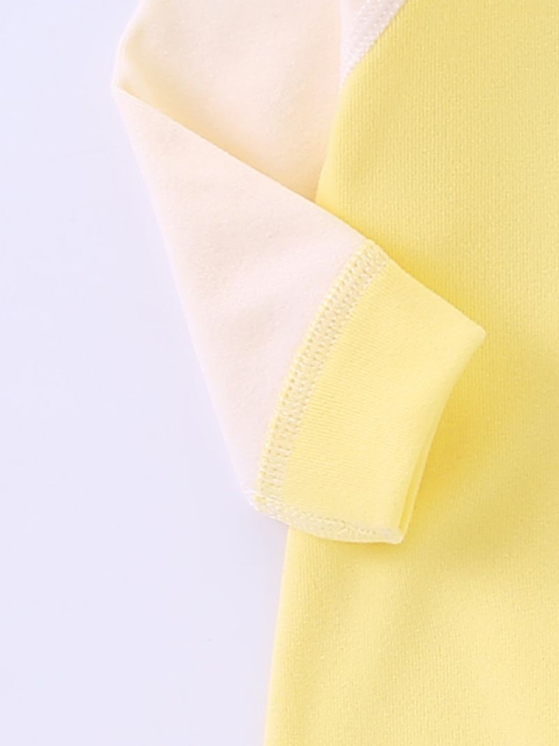Småbarn Bebis Jumpsuit Björn Broderi Rund Halsad Långärmad Romper För Pojkar Flickor