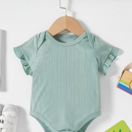 Unisex Bebis Volanger Ärmar Onesie Jumpsuit Romper Bebiskläder