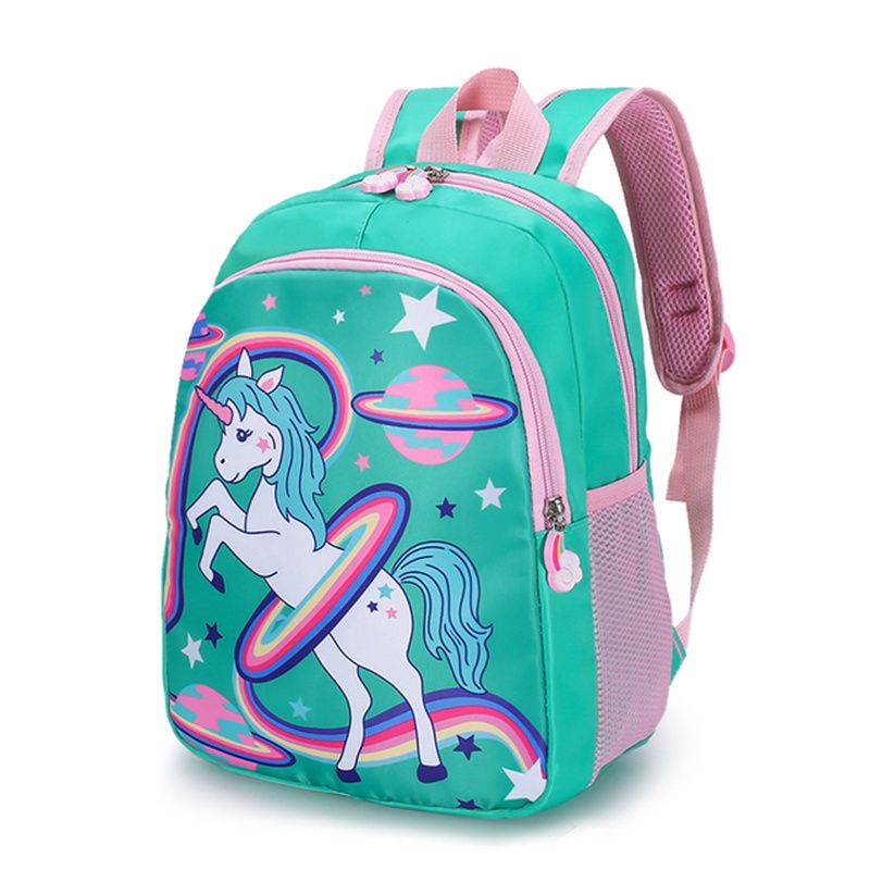 1st Söt Unicorn Skolryggsäck Trendig Tecknad Skolväska Stor Kapacitet Grundskoleryggsäckar Dagis Skolväskor Unisex