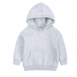 Barn Långärmad Fleece Varm Hoodie Sweatshirt Pojkar Flickor