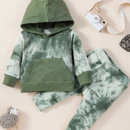 Bebis Pojkar Cotton Tie Dye Huvtröjor & Matchande Byxor Set För Höst Och Vinter Nytt