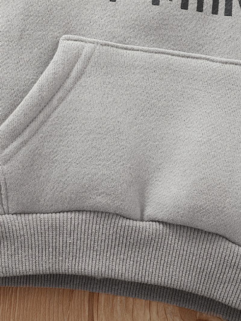 Bebis Pojkar Hoodie Långärmad Huvtröja Bebiskläder Barnkläder