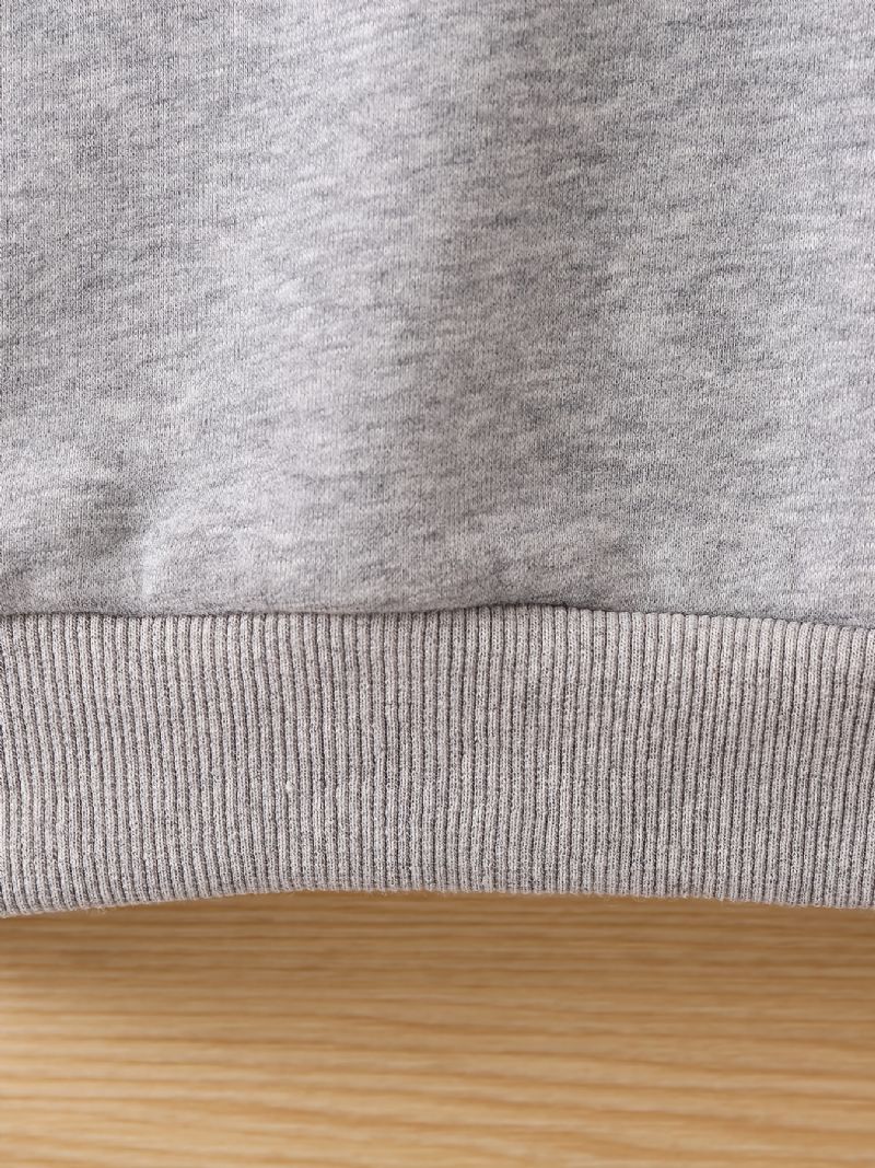 Pojkar Casual Letter Print Långärmad Lapel Pullover Sweatshirt Kläder