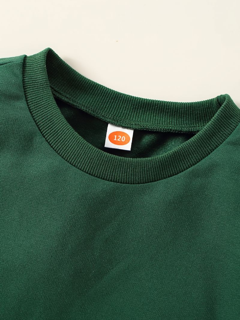 Pojkar Casual Simple Pullover Sweatshirt Med Mama's Print För Vintern