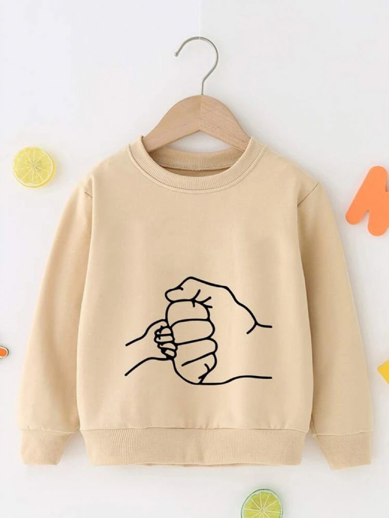 Pojkar Enfärgad Casual Sweatshirt