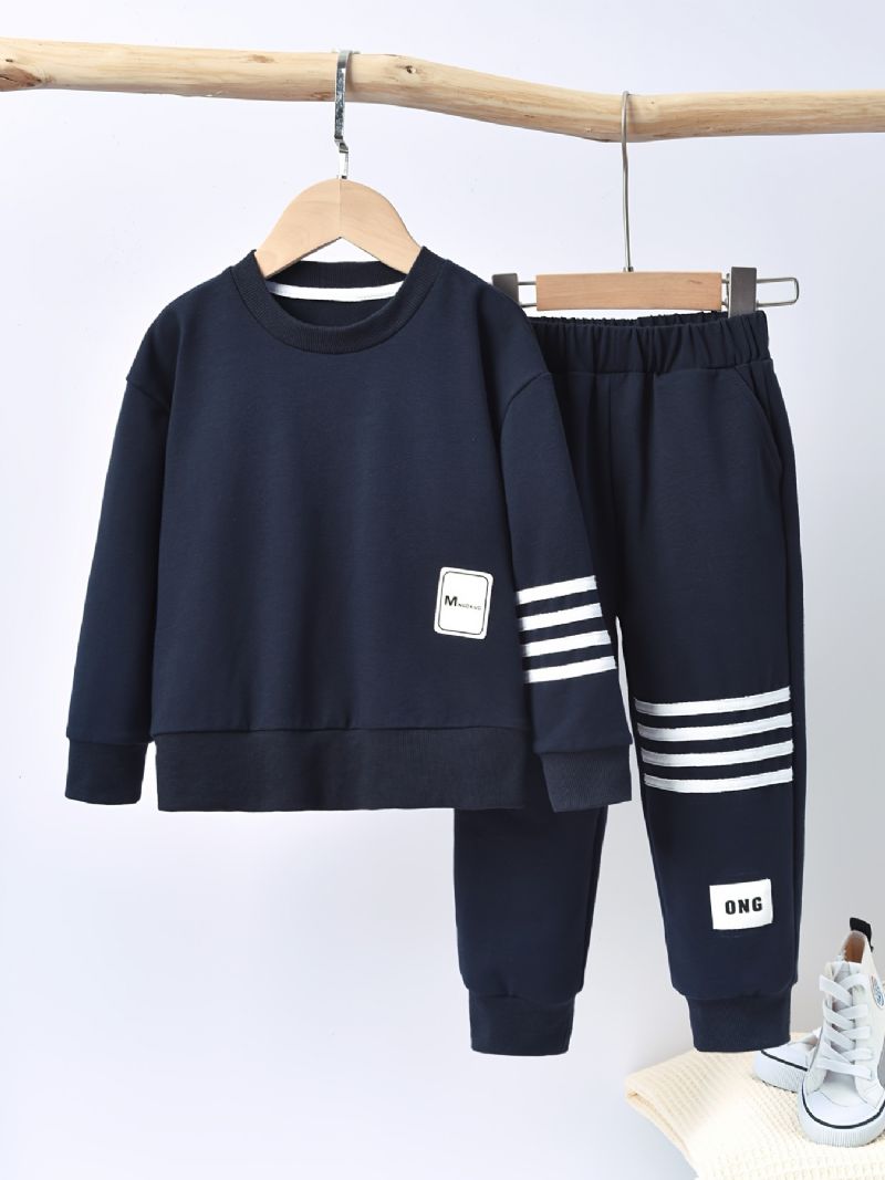 Pojkar Sweatshirt Sport Suit Långärmad Top Pants Set