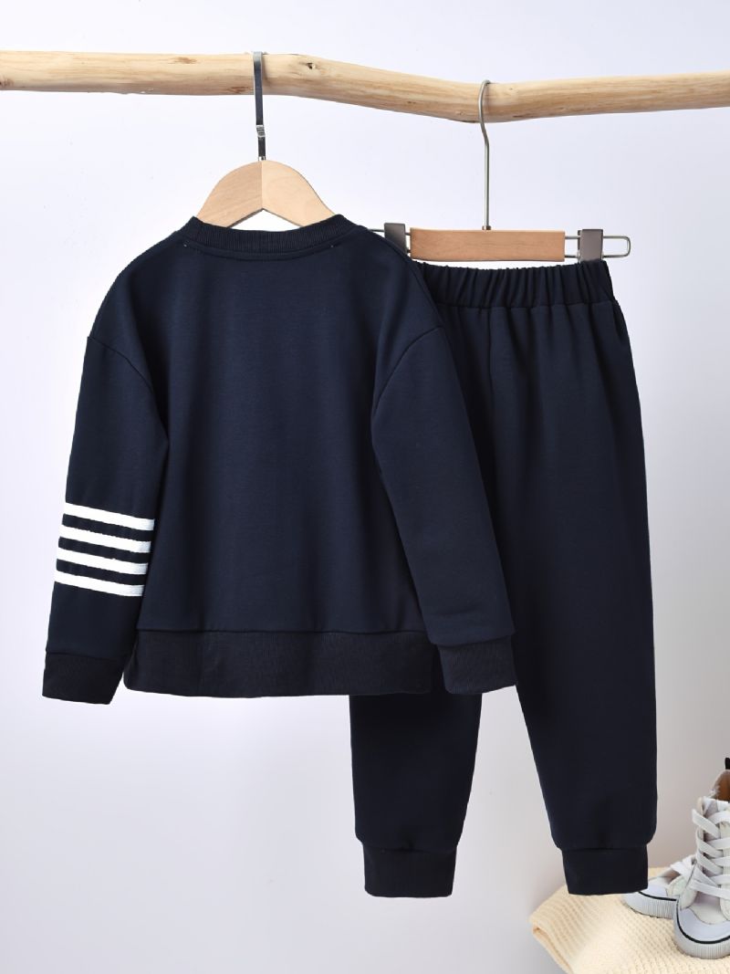 Pojkar Sweatshirt Sport Suit Långärmad Top Pants Set