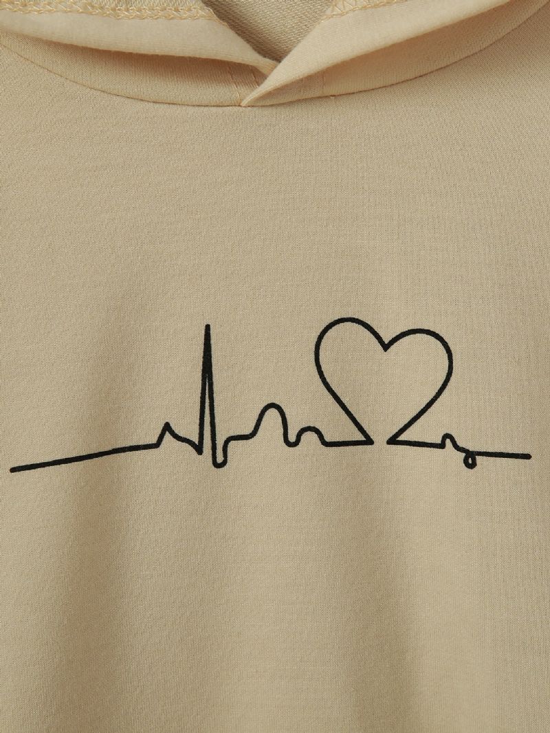 Småbarn Flickor Brevtryck Långärmad Bekväm Hoodie Sweatshirt Pullover Toppar