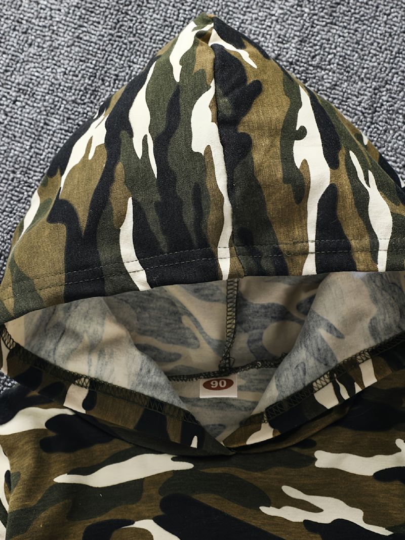 Småbarn Pojkar Långärmad Camouflage Hoodie Byxor Outfits