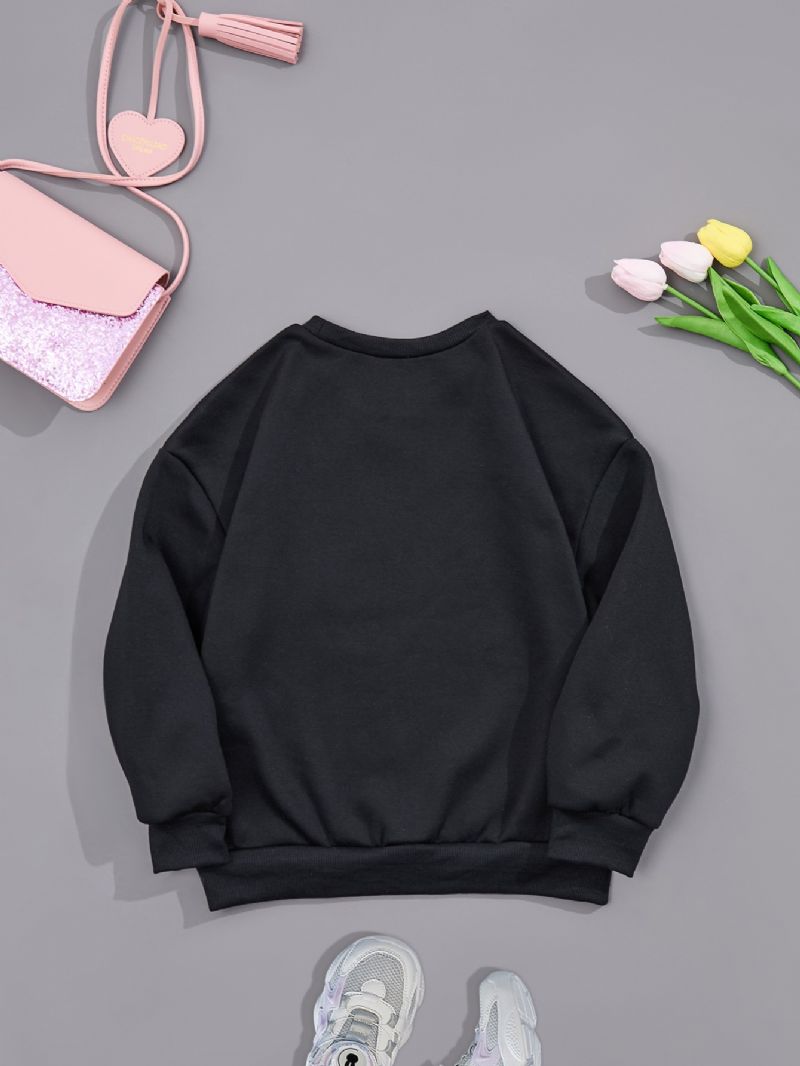 Varmfodrad Fleece Tröja I Enfärgad Flicka