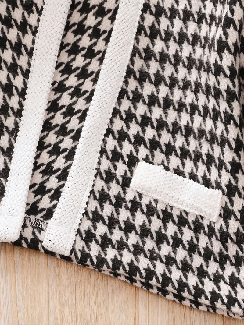 3 St Bebis Cardigan Houndstooth Långärmad Klänning