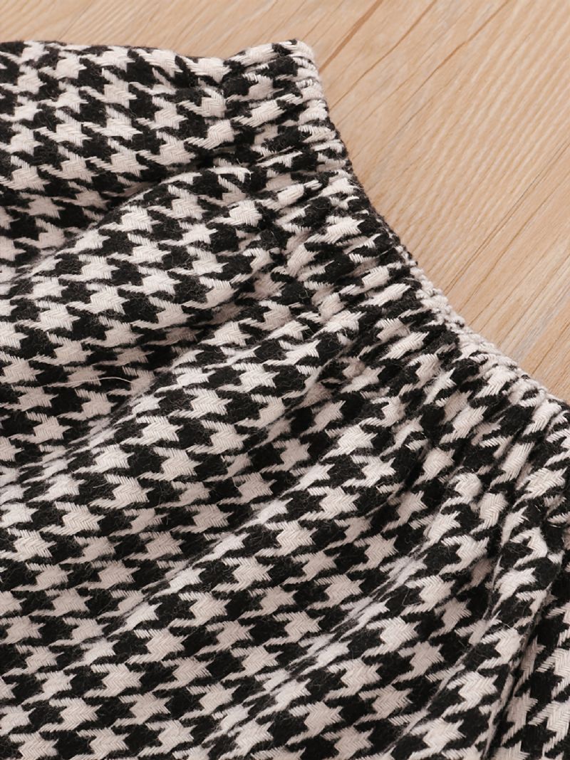 3 St Bebis Cardigan Houndstooth Långärmad Klänning