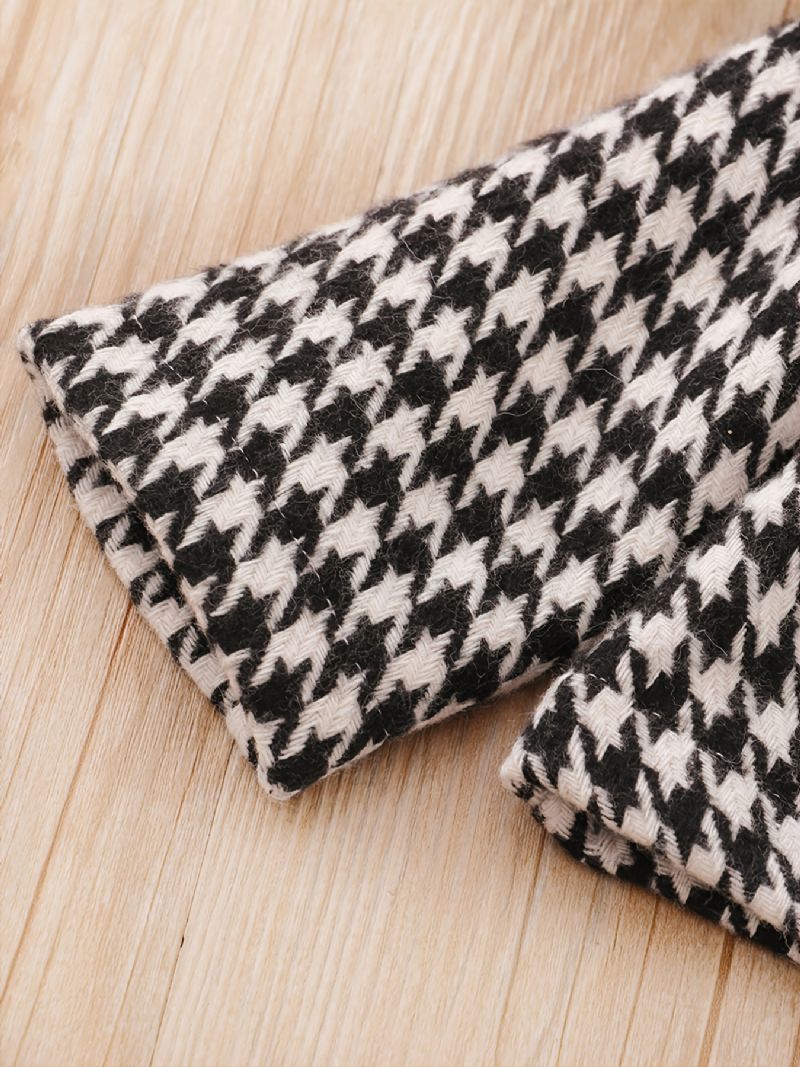 3 St Bebis Cardigan Houndstooth Långärmad Klänning