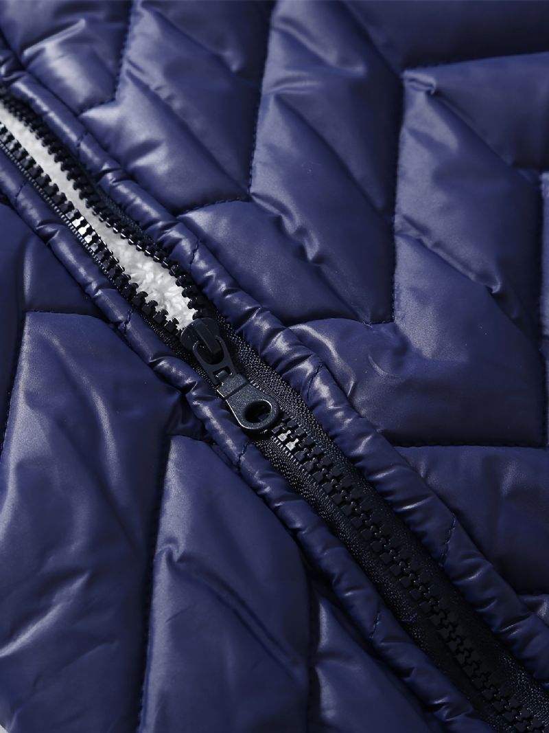 Spädbarn Solid Dragkedja Romper Långärmad Hooded Jumpsuit Med Handskar Plysch Varm Snödräkt Vinter För Bebis Pojkar Flickor Barnkläder