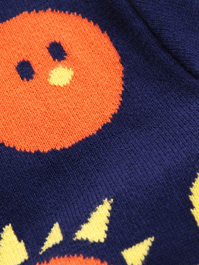 Barntröja Långärmad Rundhalsad Solar System Stickad Pullover För Pojkar Flickor Barnkläder