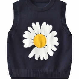 Barntröja Sweet Flickor Stickad Vest Pullover