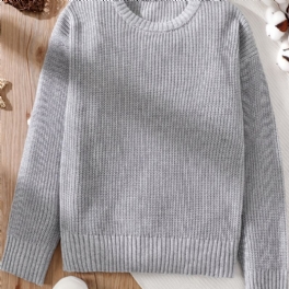 Bebis Flickor Pojkar Rejäl Stickad Tröja För Vinter Nya Barnkläder