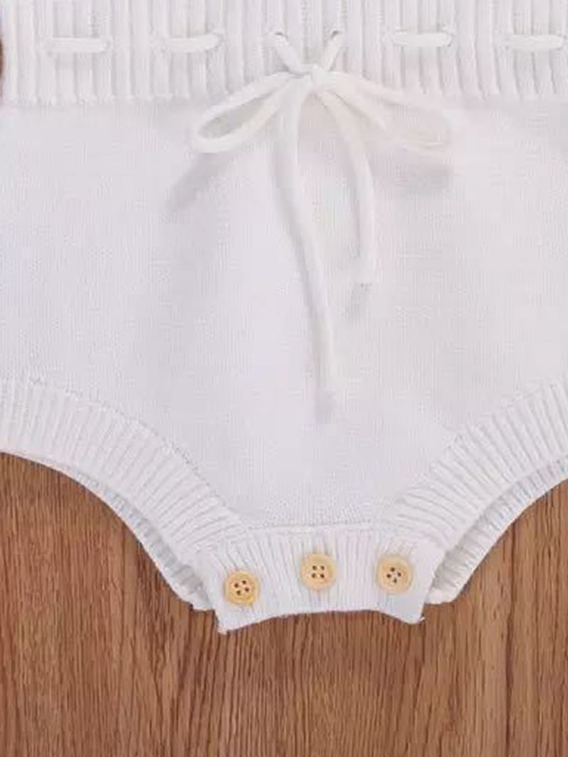 Bebis Flickor Söt Flygande Ärm Ärmlös Dragtröja Triangel Romper Bodysuit