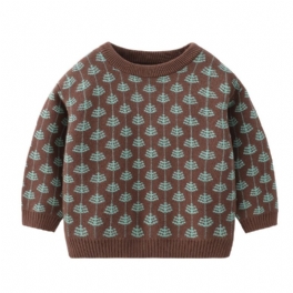 Bebis Pojkar Flickor Pullover Sweater Bebiskläder För Vintern