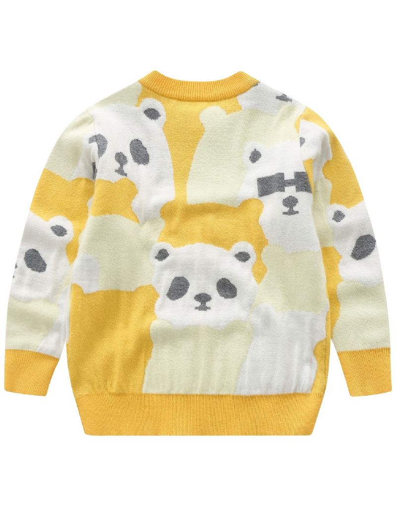 Pandamönster För Tjejer Långärmad Tröja För Vinterkläder För Barn