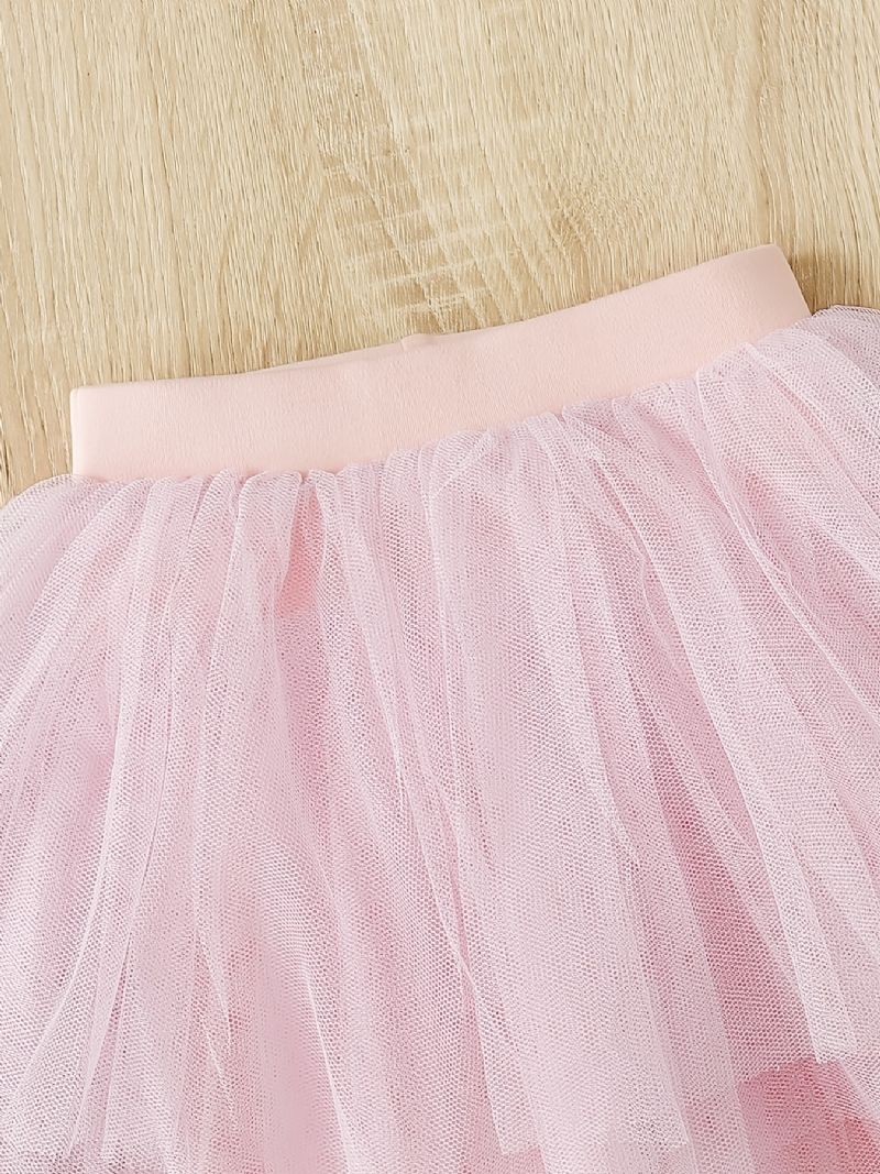 Flickor Falska Tvådelade Leggings Med Flera Lager Tutu-kjol Barnkläder För Vår Höst