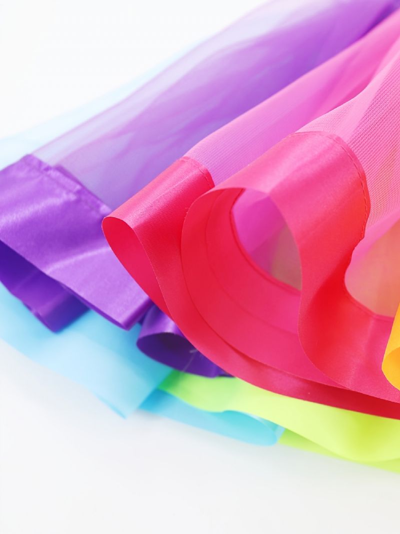 Flickor Söt Rainbow Elastisk Midja Bowknot Bälte Tutu Kjol Kläder