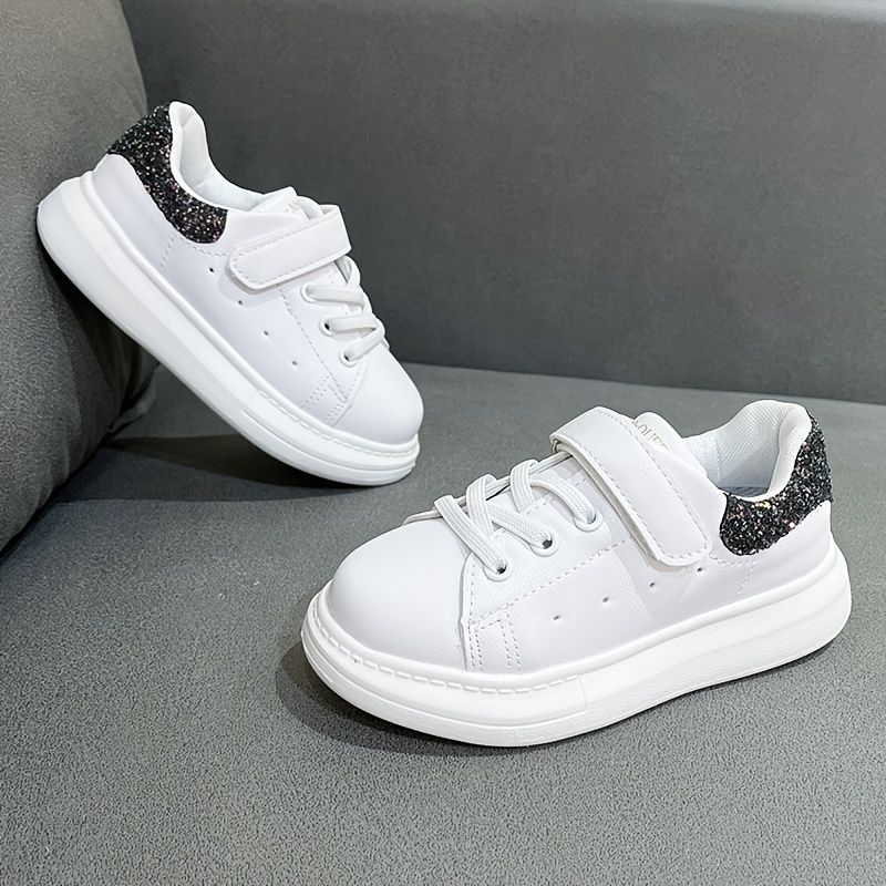 Bebis Flickor Solid Low Top Lättviktsskridskoskor Sneaker För Tjejer