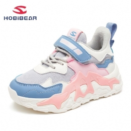 Hobibear Tjejer Sneakers Med Mjuk Sula Lättviktsventilerande Halkfri Kardborrefäste Promenadskor Chunky Sneaker