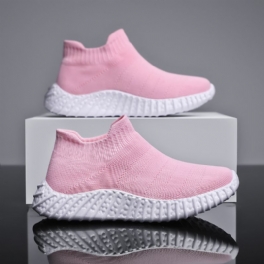 Sneakers Med Mjuk Sula För Flickor Lättviktsventilerande Halkfria Promenadskor Strumpor Skor Fotkläder