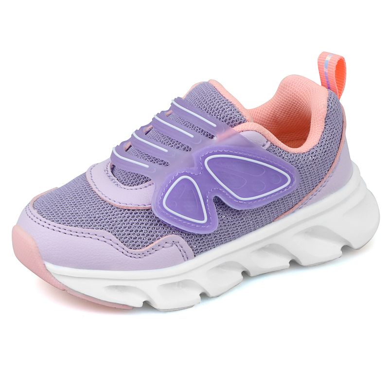 Tjejer Sneakers Småbarn Andas Mesh Skor Barn Butterfly Hook Loop Löparskor