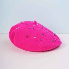 Rhinestone Basker Hatt Prinsessan Varm Mode Flickor Keps Hattar Casual Style För Kvinnor