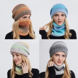 Vinter Dammössor Snood Set- Hat- Beanie Hat-vinter Hatt & Scarf Flickor Hats- Söt Mjuk Varm Mössa