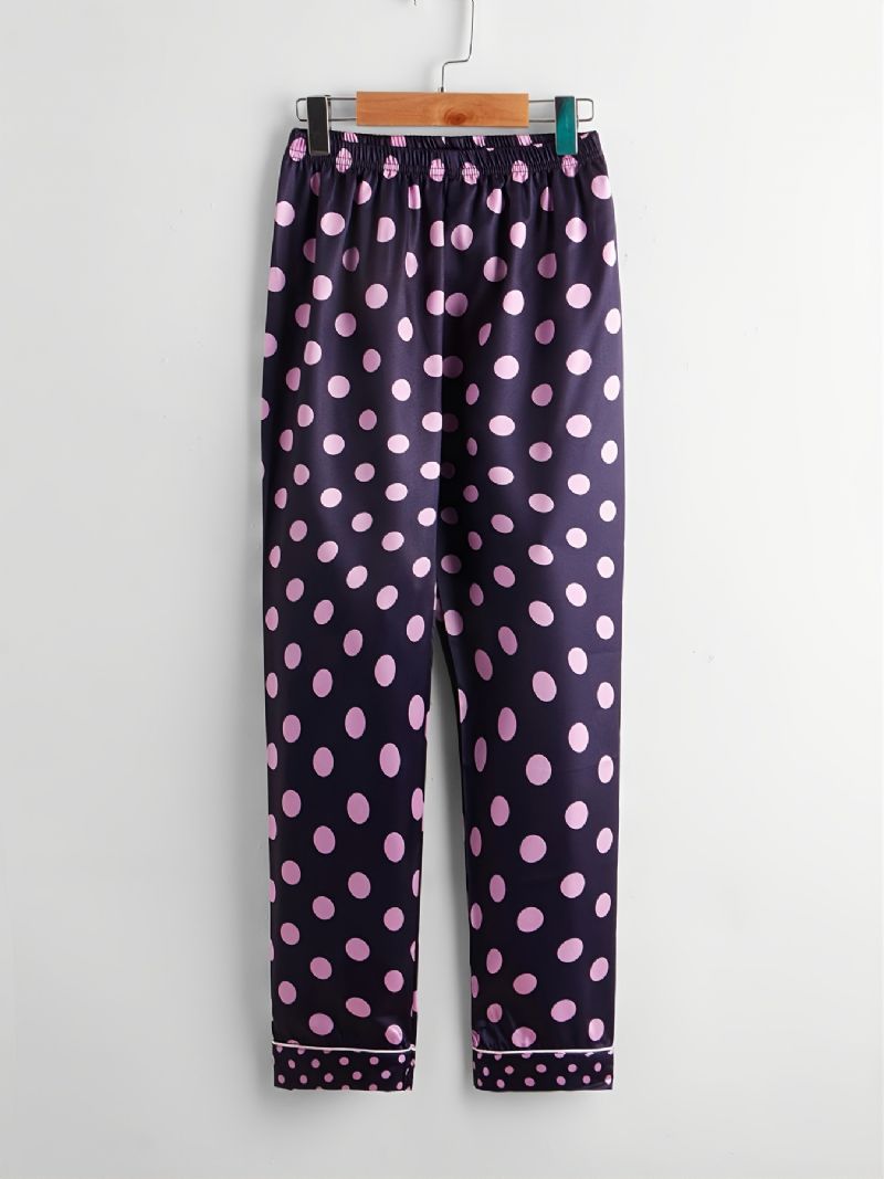 2 St Småbarn Flickor Krage Kofta Shorts Outfits Casual Polka Dot Pyjamas Set