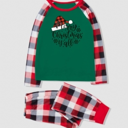 2023 Merry Christmas Pläd Randig Pyjamas Loungewear Pojkar
