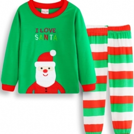 2st Barn Jul Bomull Långärmad Pyjamasset