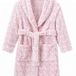 Barn Flickor Badrock Sovkläder Sleeper Robe Med Bälte Vinter Nya Barnkläder